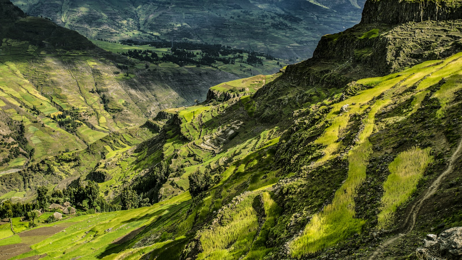 The highland landscape of Ethiopia